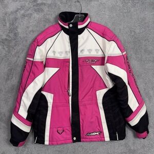 Arctic Cat Jacket Womens L Snowmobile Coat Thinsulate Quilted Racegirl A-tex